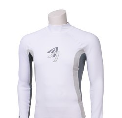 Ascan Shirt White 1/2 kurzarm UV-Schutz Rash Vest Model Logo
